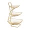 Gold-3 Tier Countertop Fruit Basket for Kitchen Vegetable Fruits Basket Bowl Stand